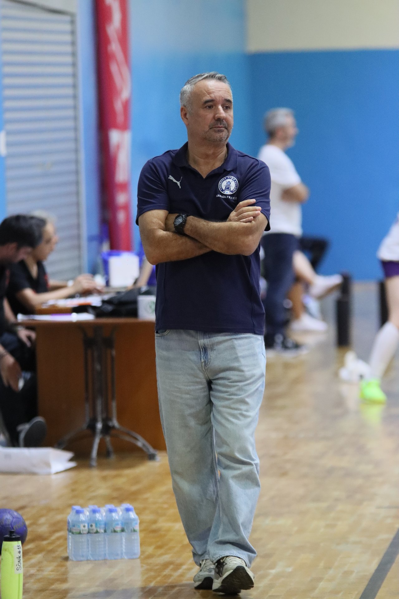Maç kenarında teknik ekip